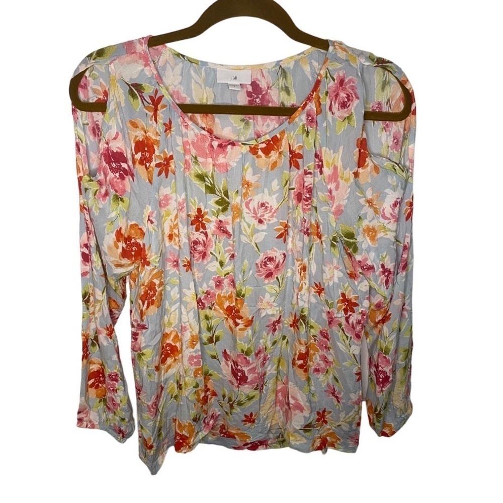 J. Jill Floral Cold Shoulder Blouse